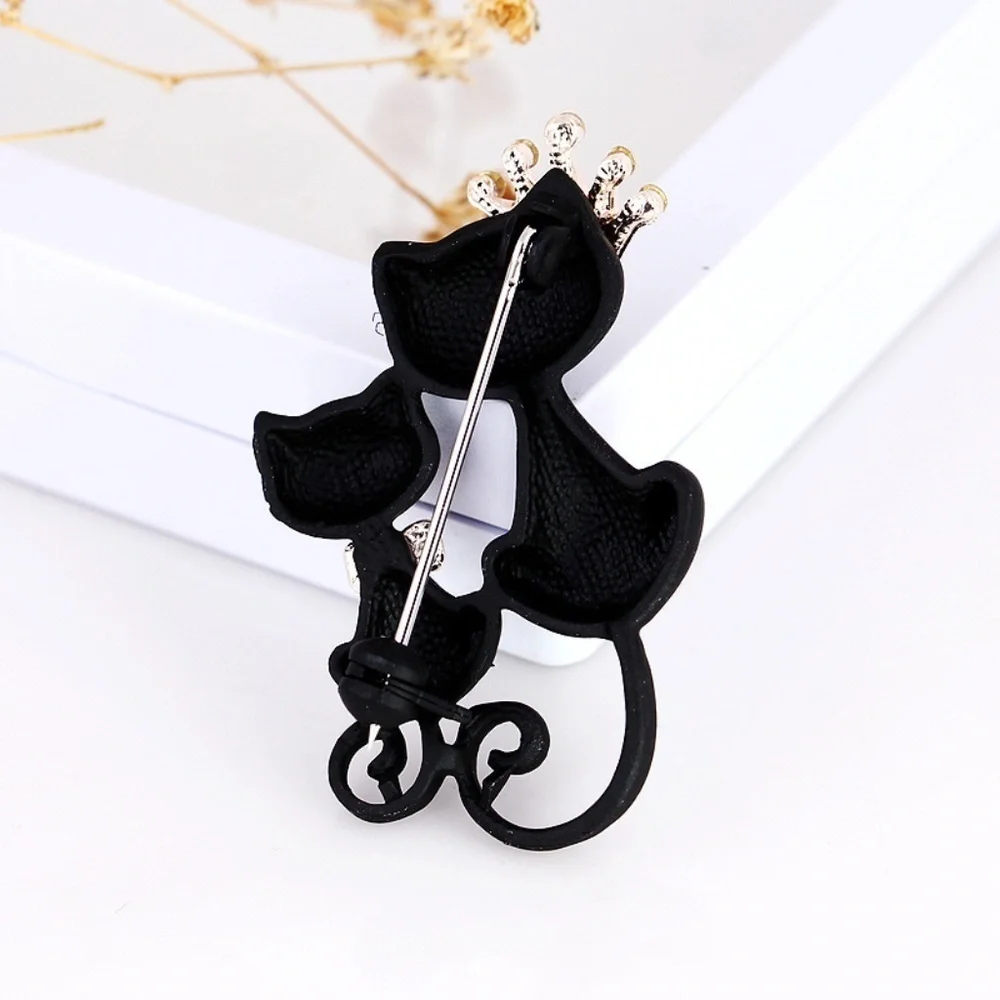 *ALYSE* Double Black Cat Fashion Brooch Pin